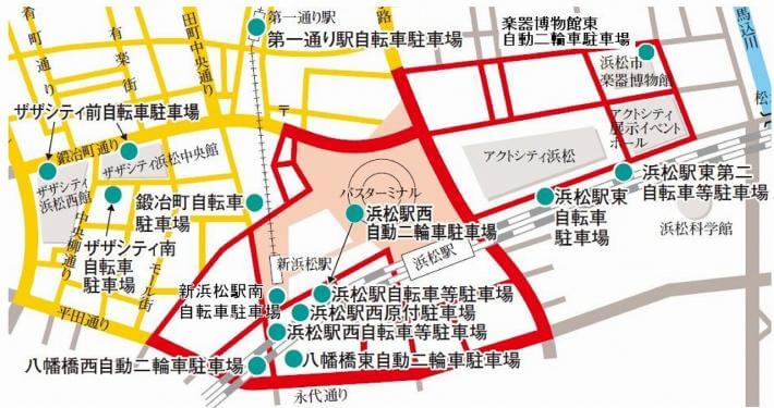 駐輪禁止区域図