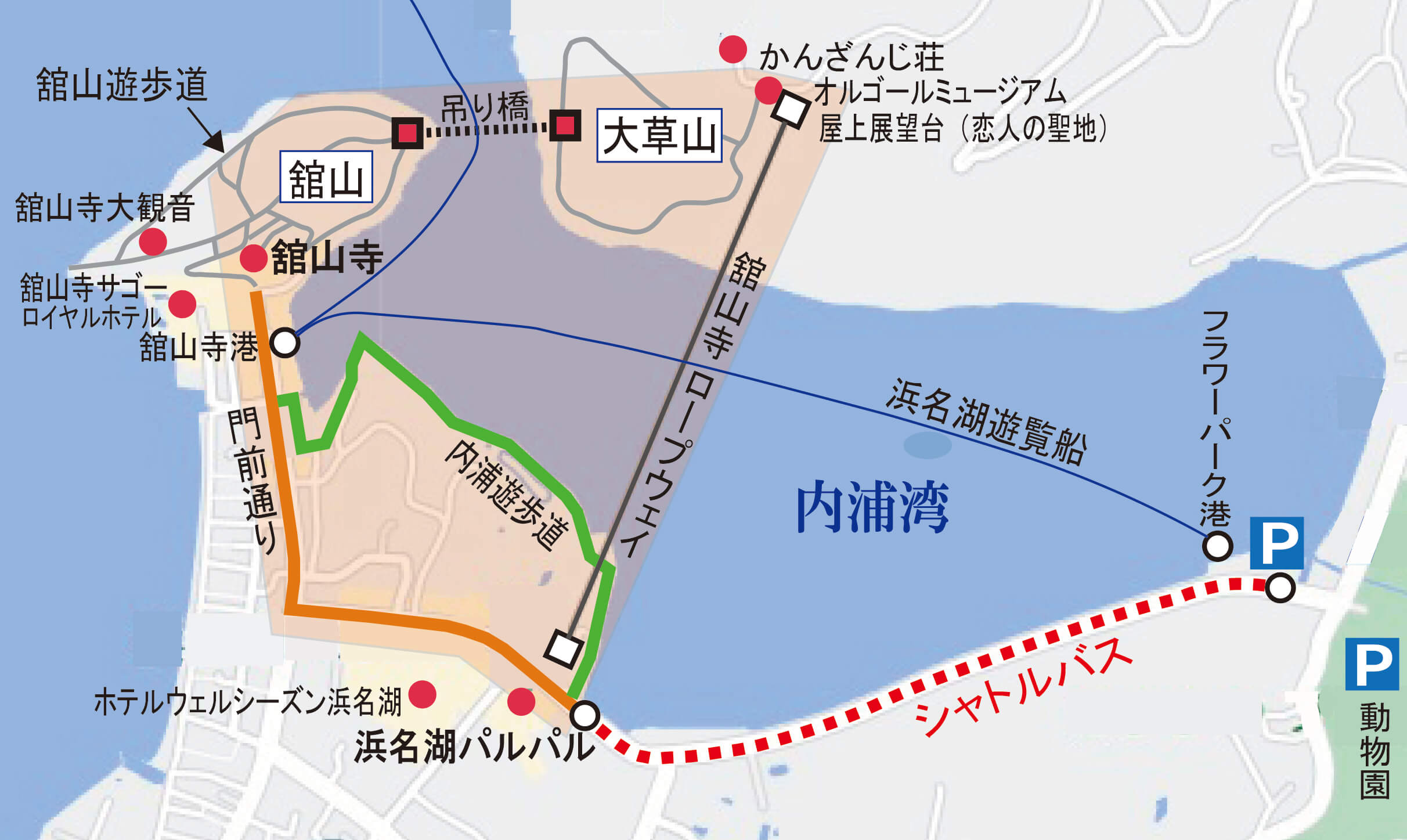 舘山寺回遊ルート構想図